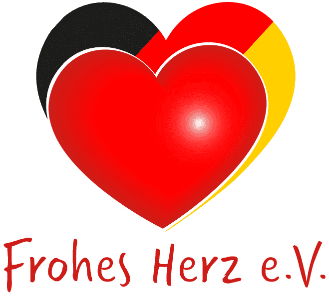 Logo von Frohes Herz e.V. mit Herz in Deutschlandfarben