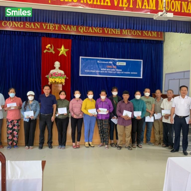 Chuyển tiền Smiles cùng Sacombank-SBR trao tiền từ thiện 2022
