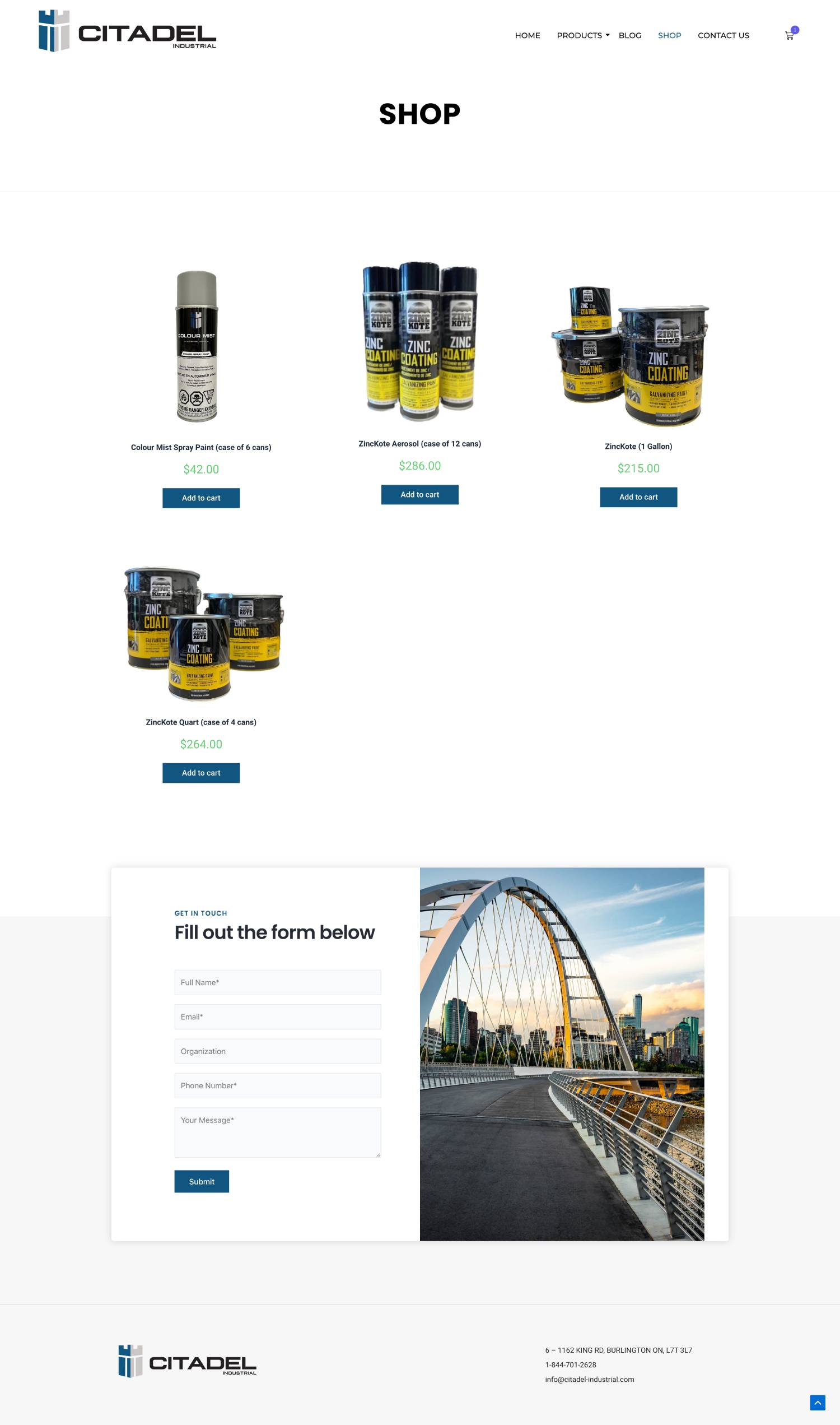 Shopping page - Multiple products