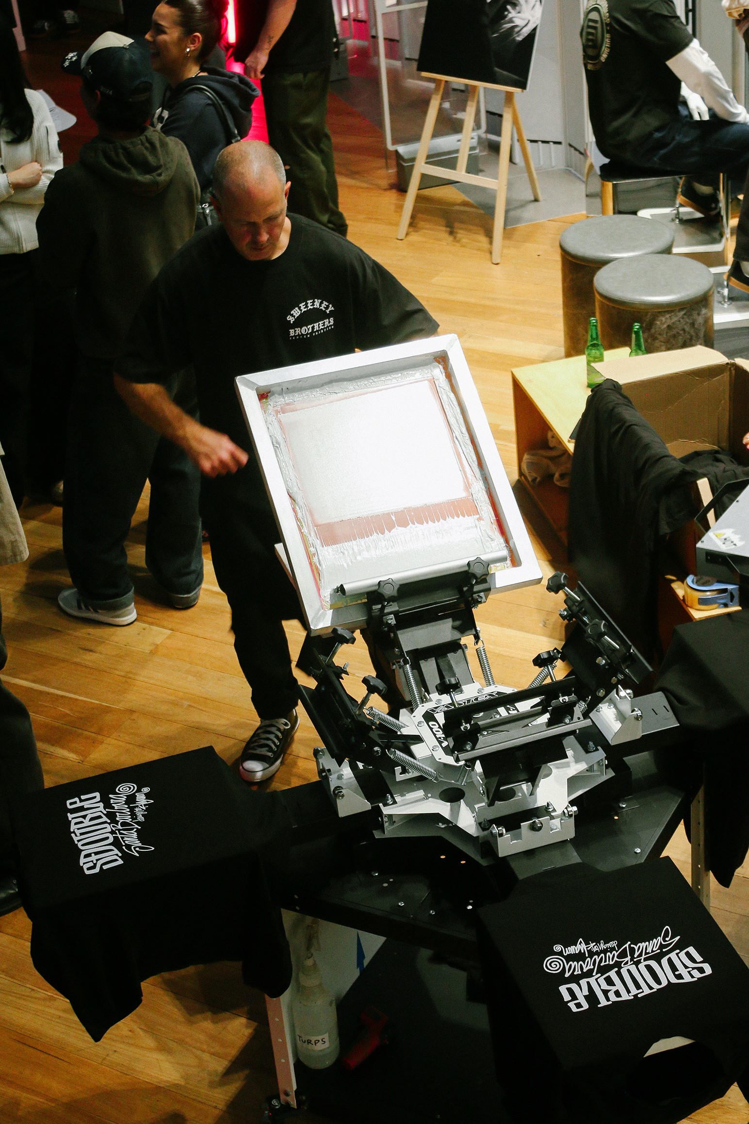 Store sign and palm tree