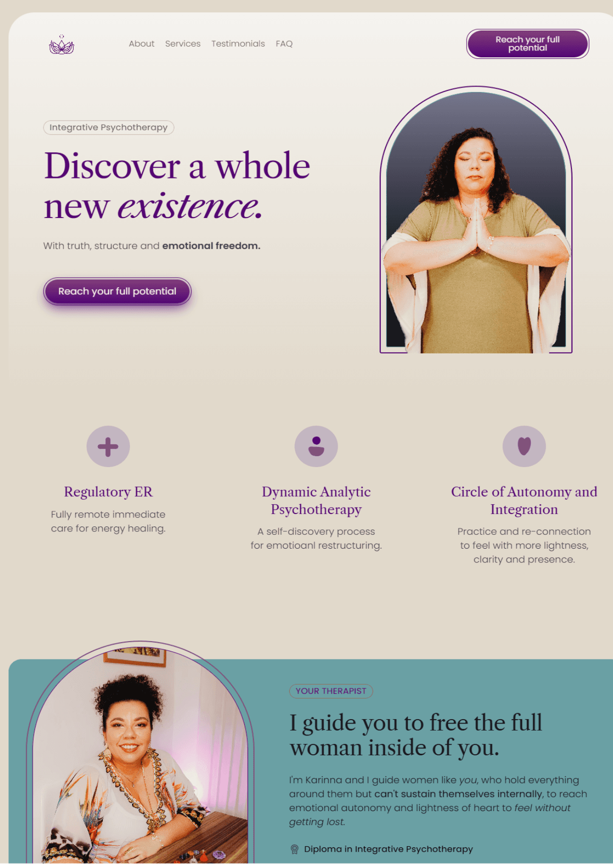 Karinna Campos website screenshot