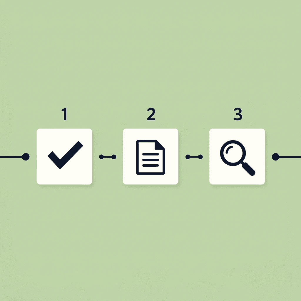 Three numbered steps for testing Numerous with your first literature review