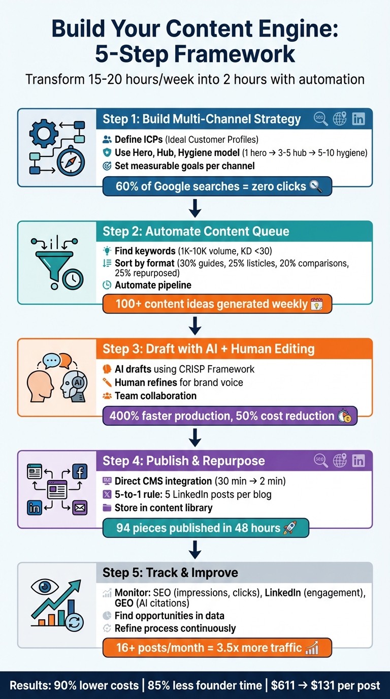 5-Step Content Engine Framework for SEO, GEO, and LinkedIn