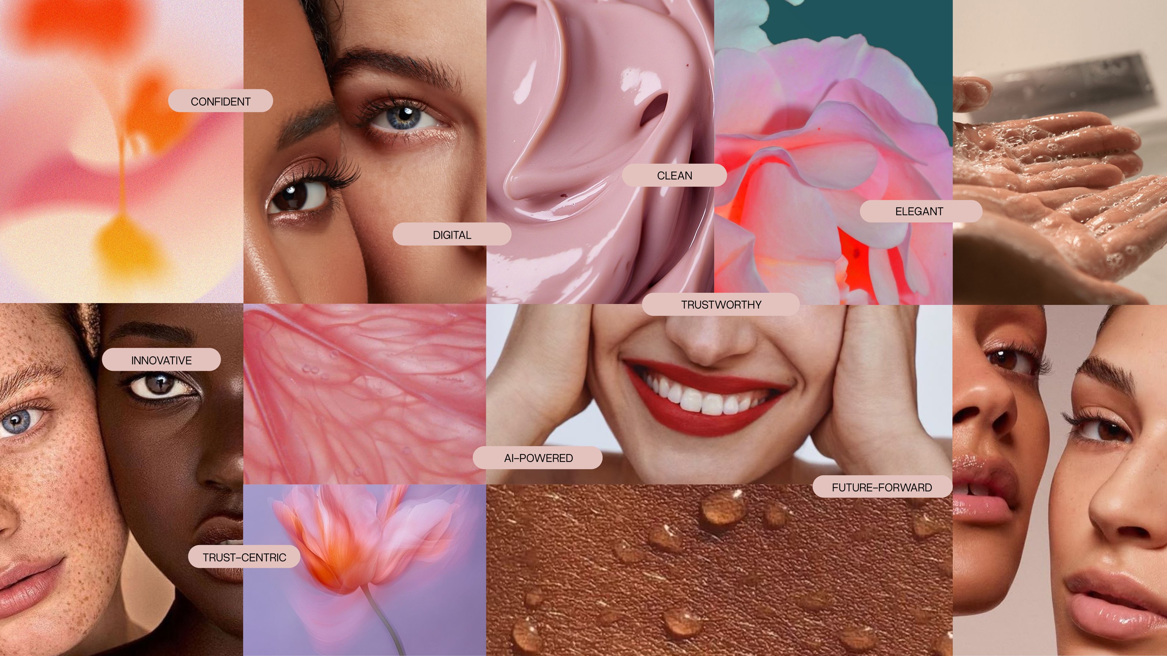 Virtual Beauty AI makeup try-on branding and website