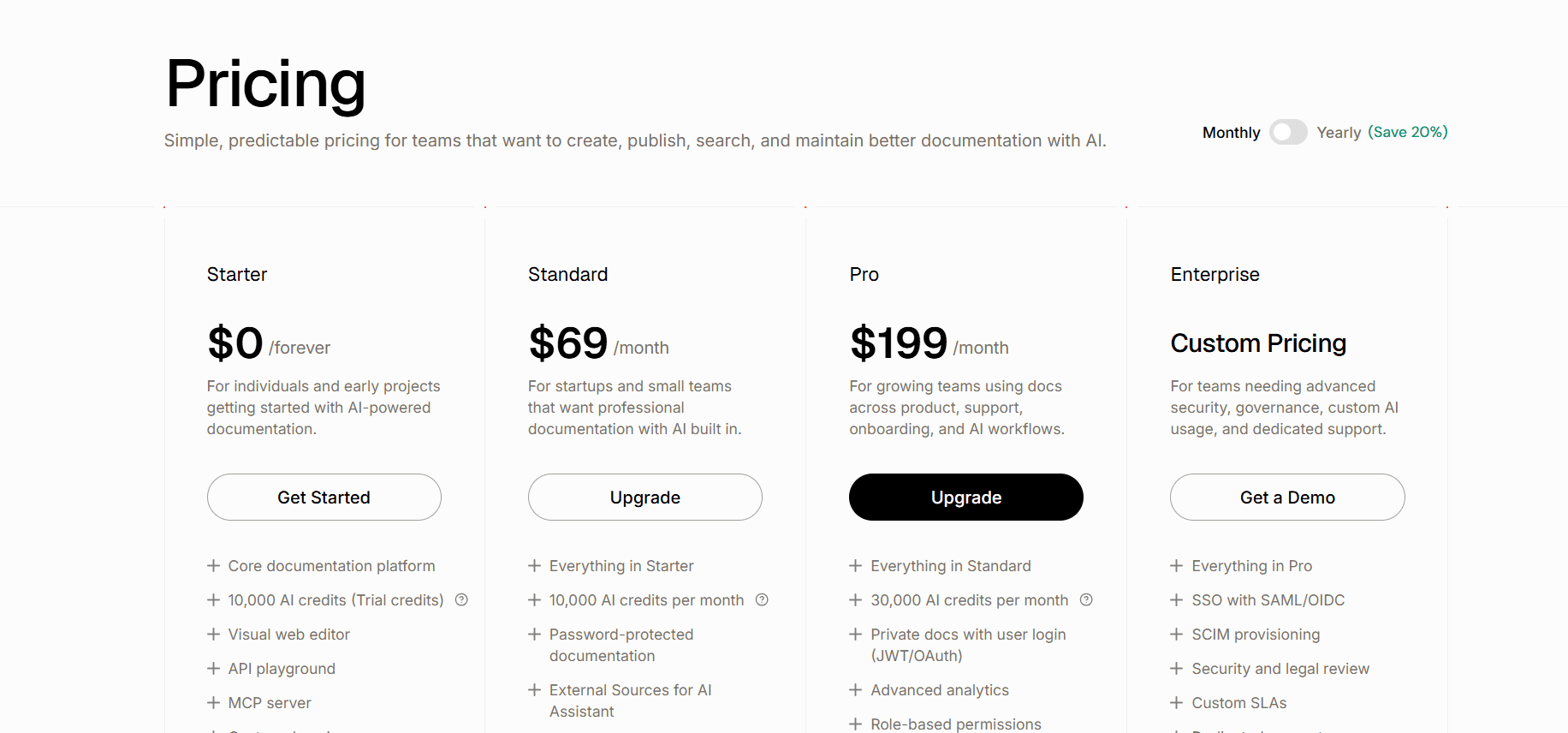 documentation-ai pricing