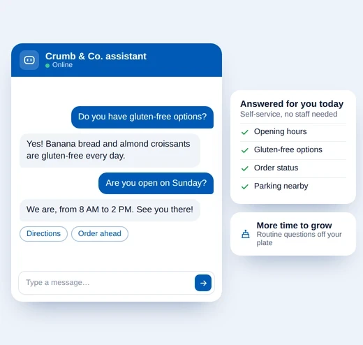 Automate customer support queries