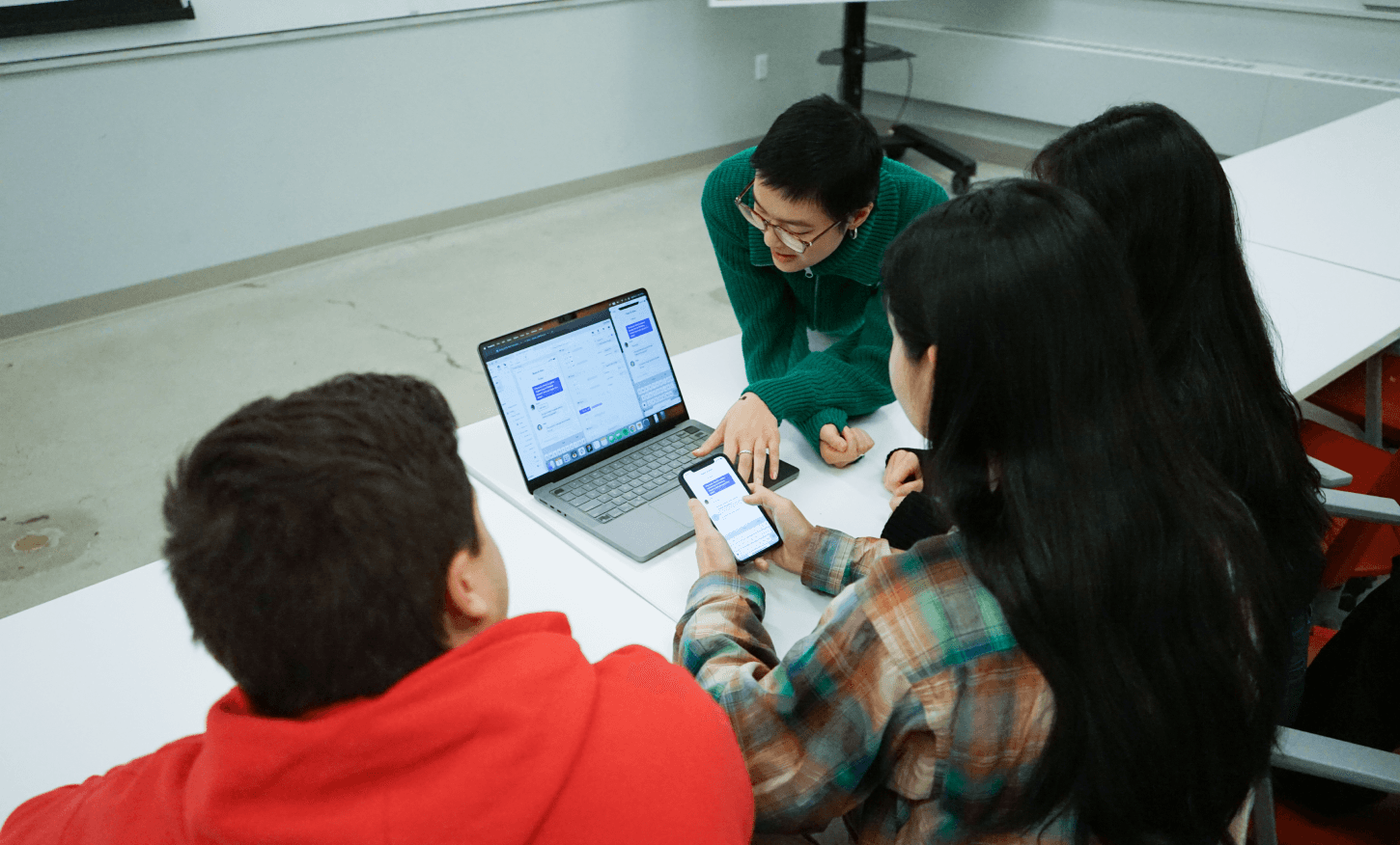 students solving design problem