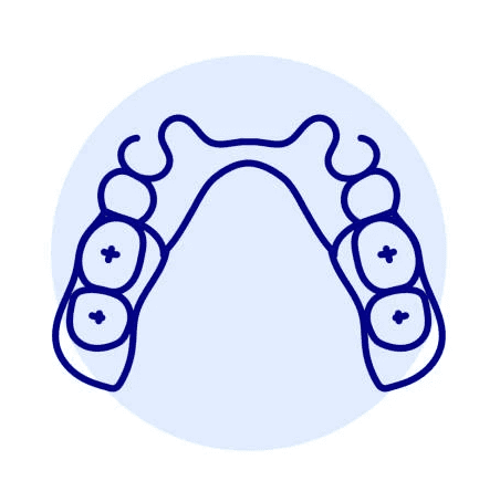 Temporary tooth flipper denture icon