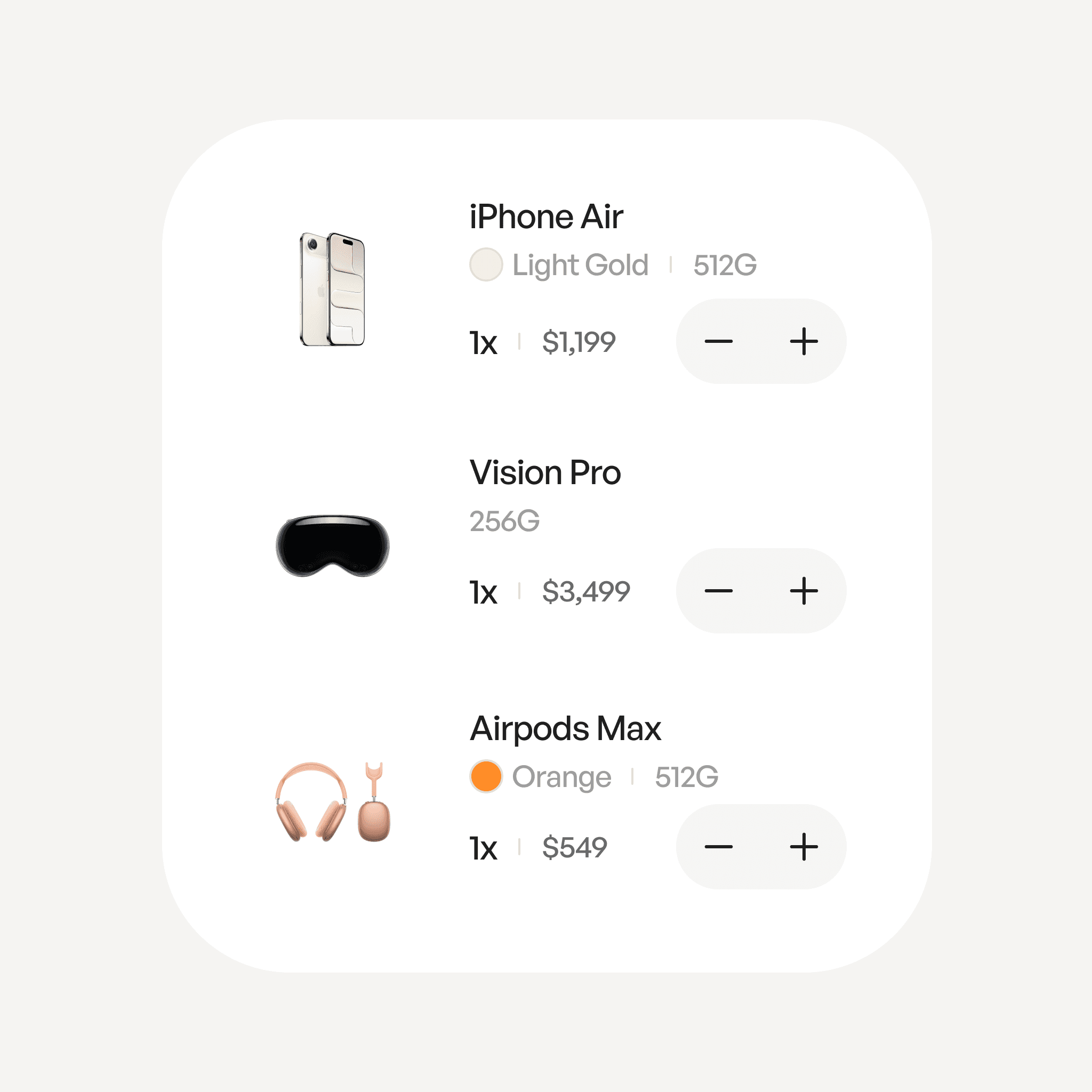 Cart UI component