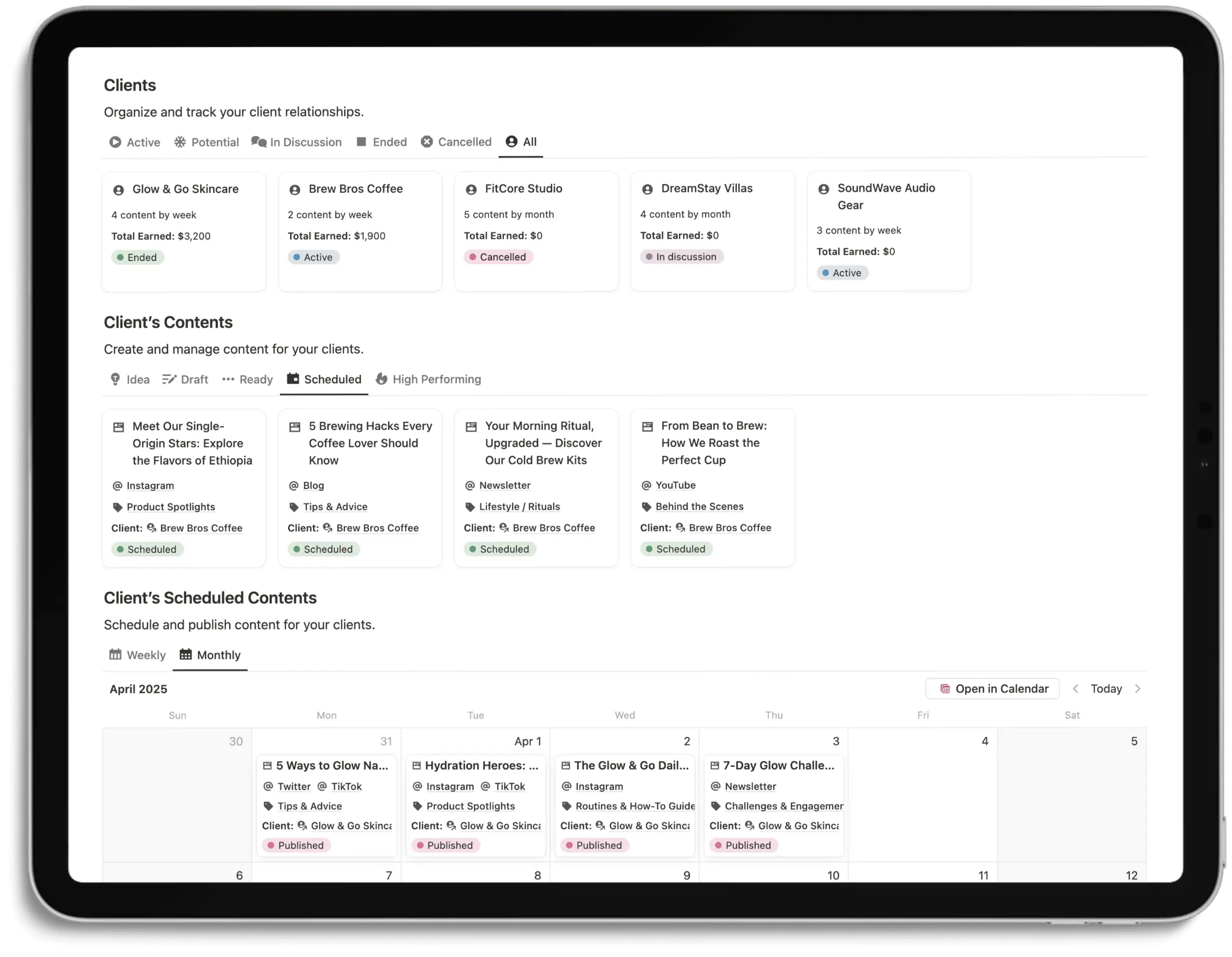 Notion Content System - Feature Client