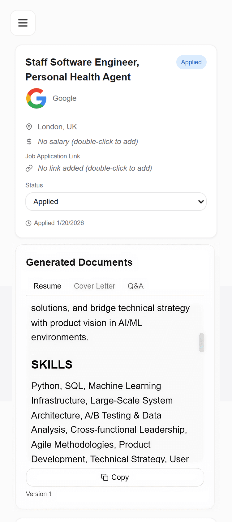 An image of Freelio's project ui