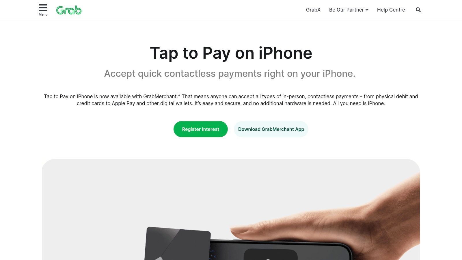 Grab Merchant Tap to Pay