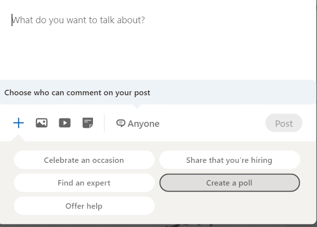 how to make a poll on LinkedIn