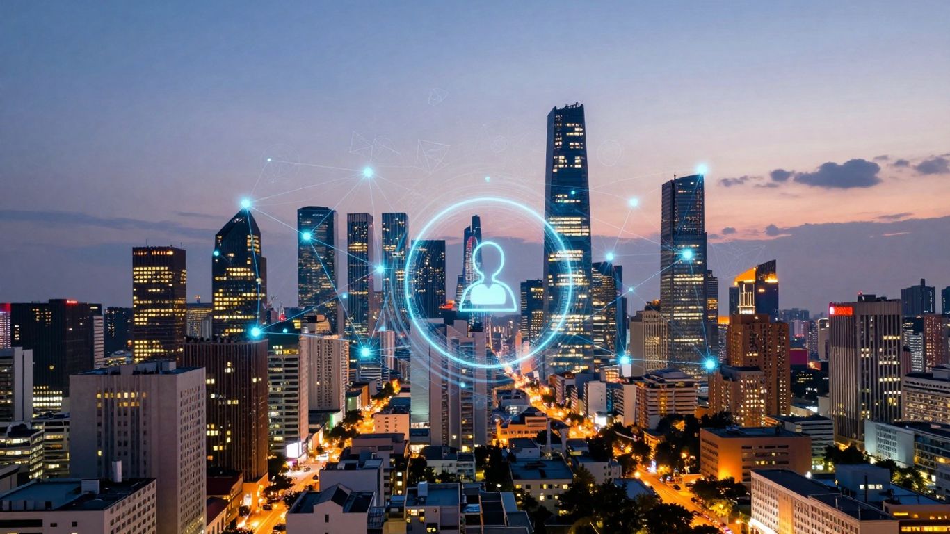 AI enhancing local search visibility in a city.