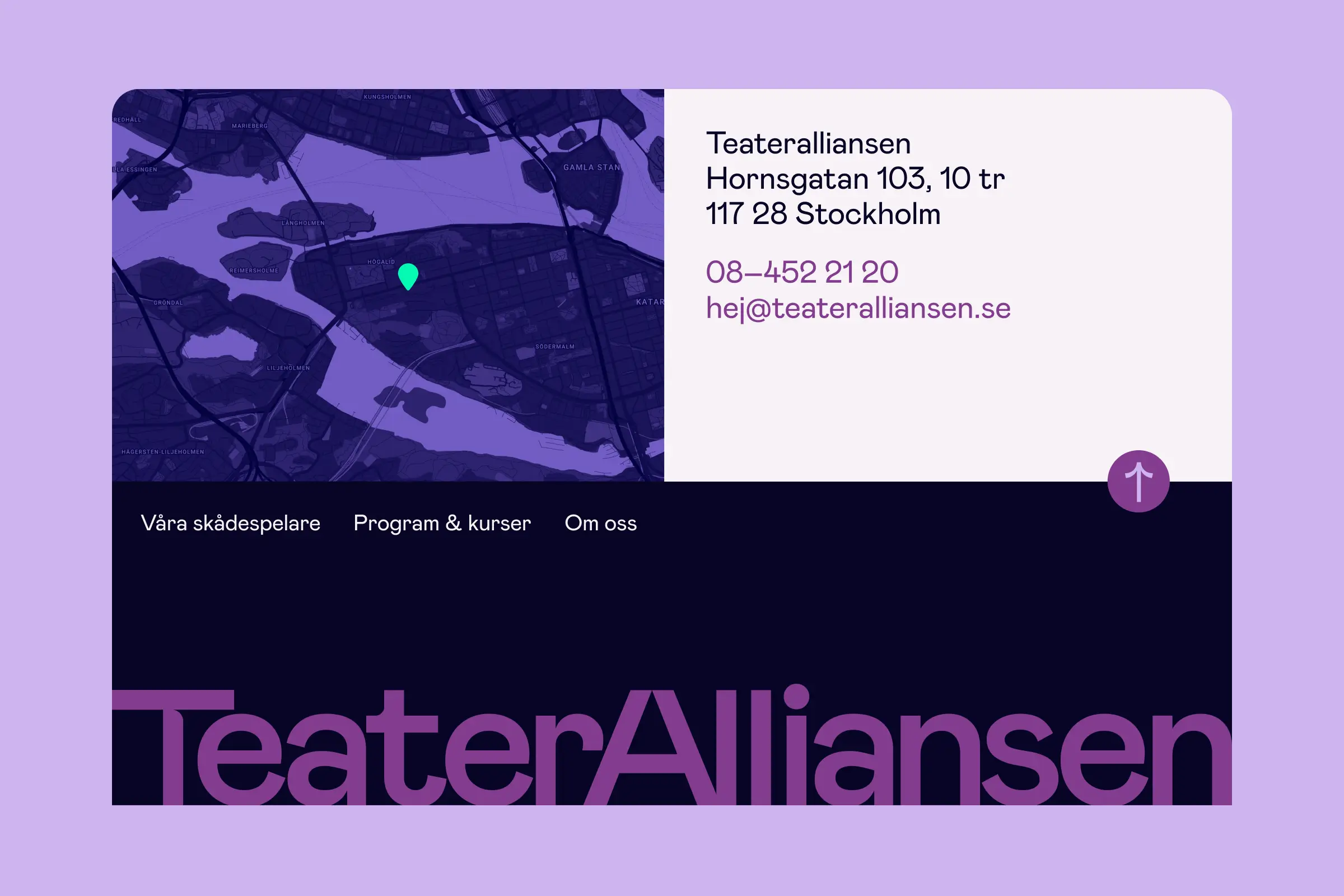 Visuell identitet och grafiska element för Teateralliansen.