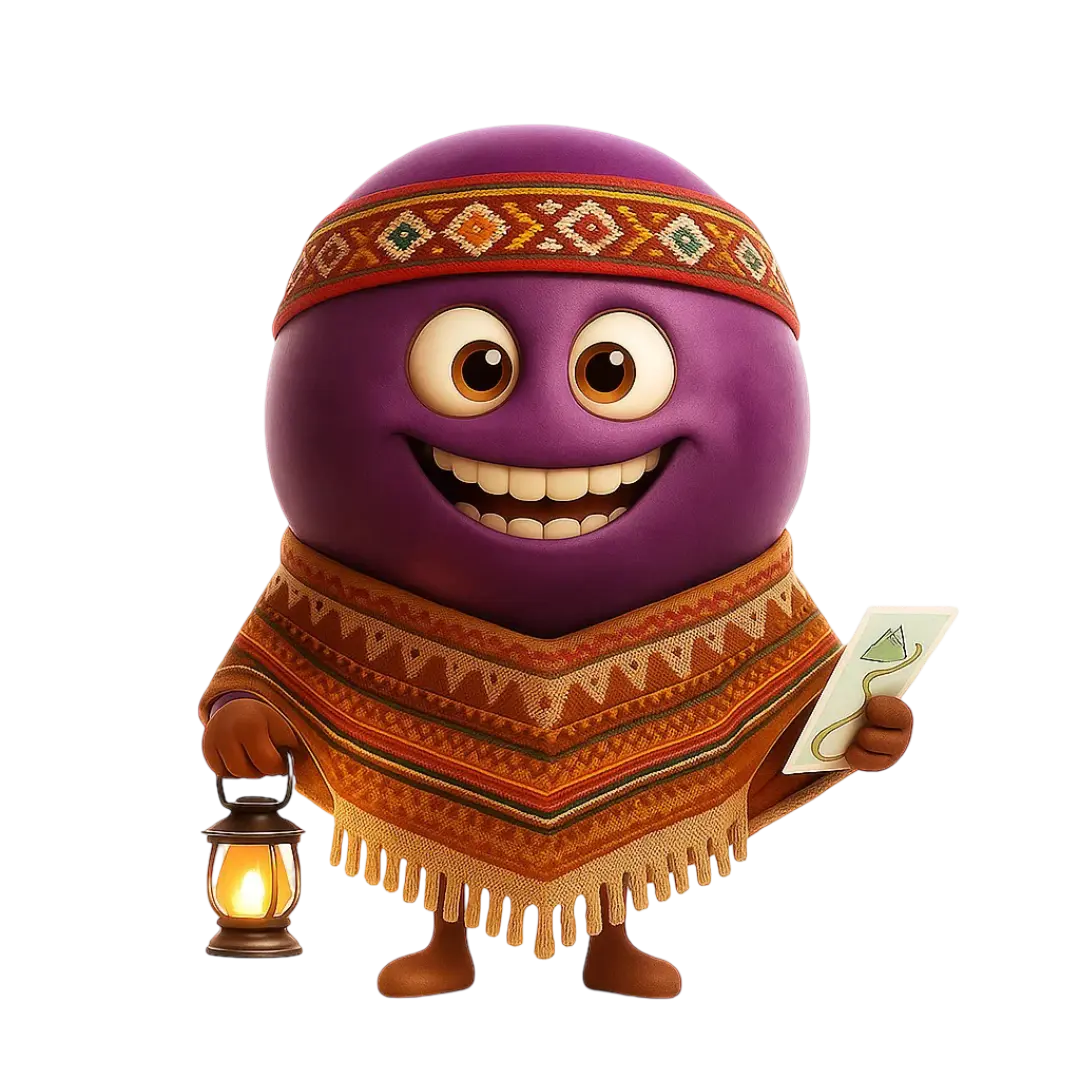 Malbec grape berry illustration for wine education.