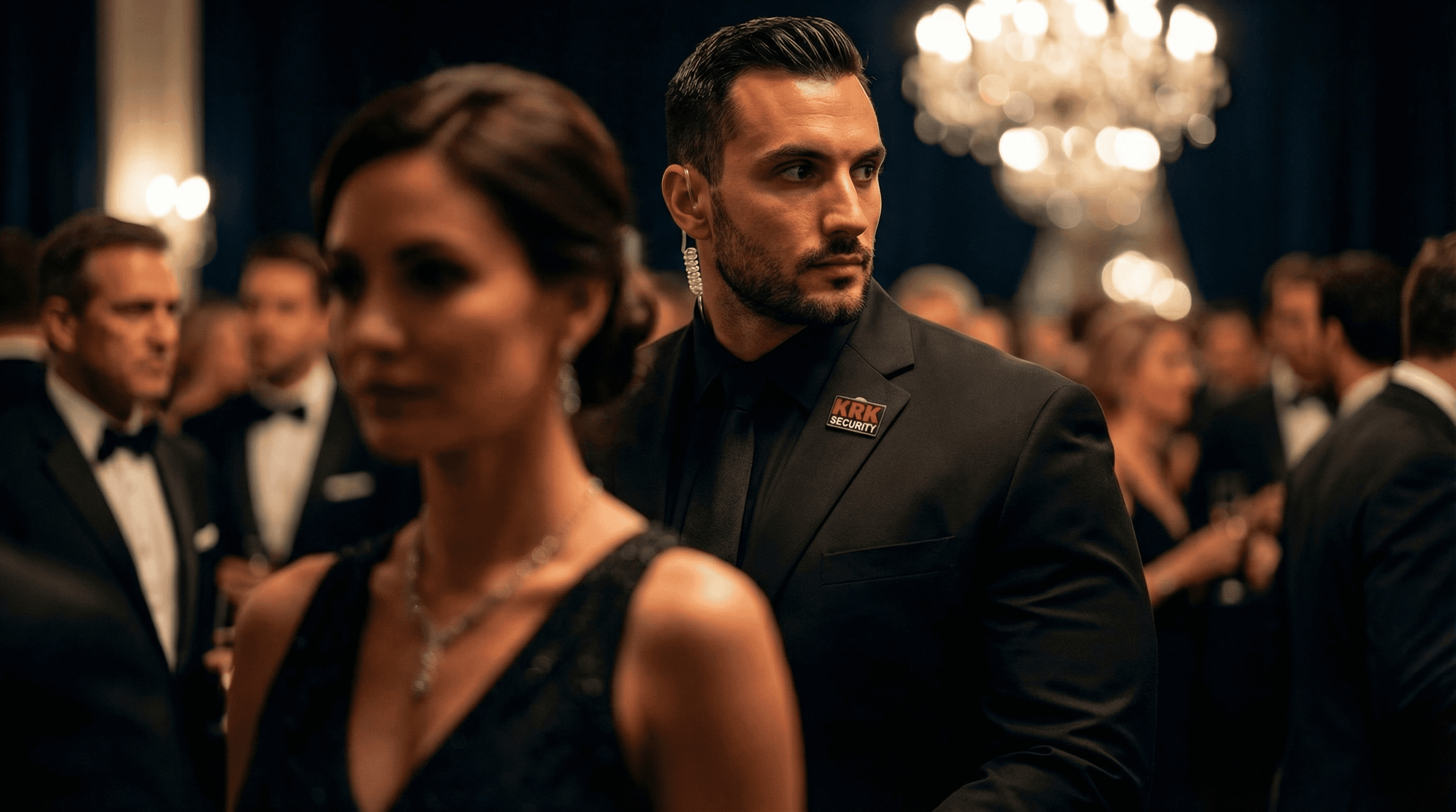 Protection rapprochée et sécurité d'une femme VIP par un agent KRK Security à Genève
