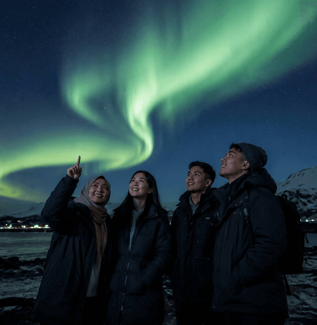 Travellers sharing a memorable journey
