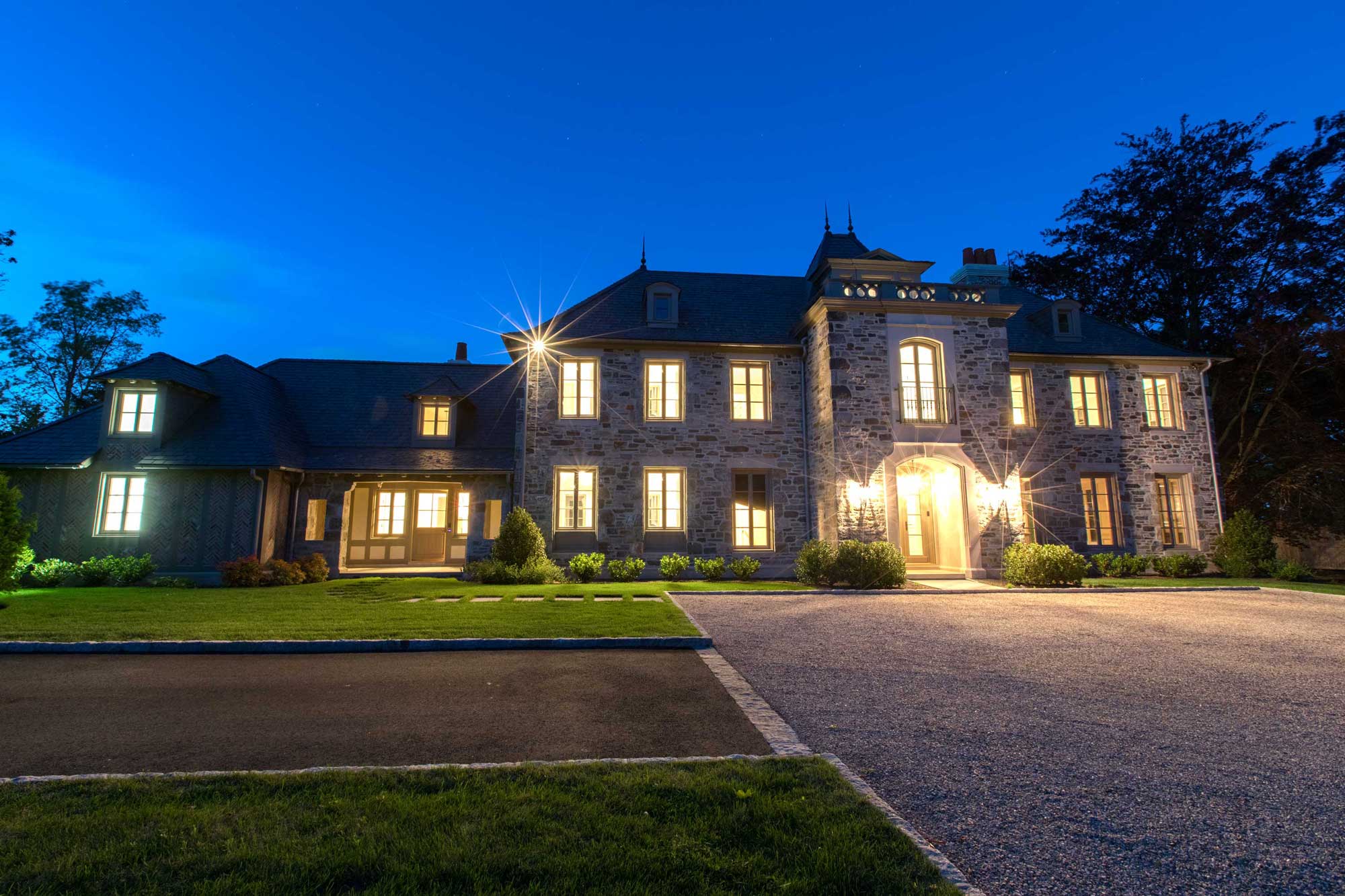 Front of Home at Night