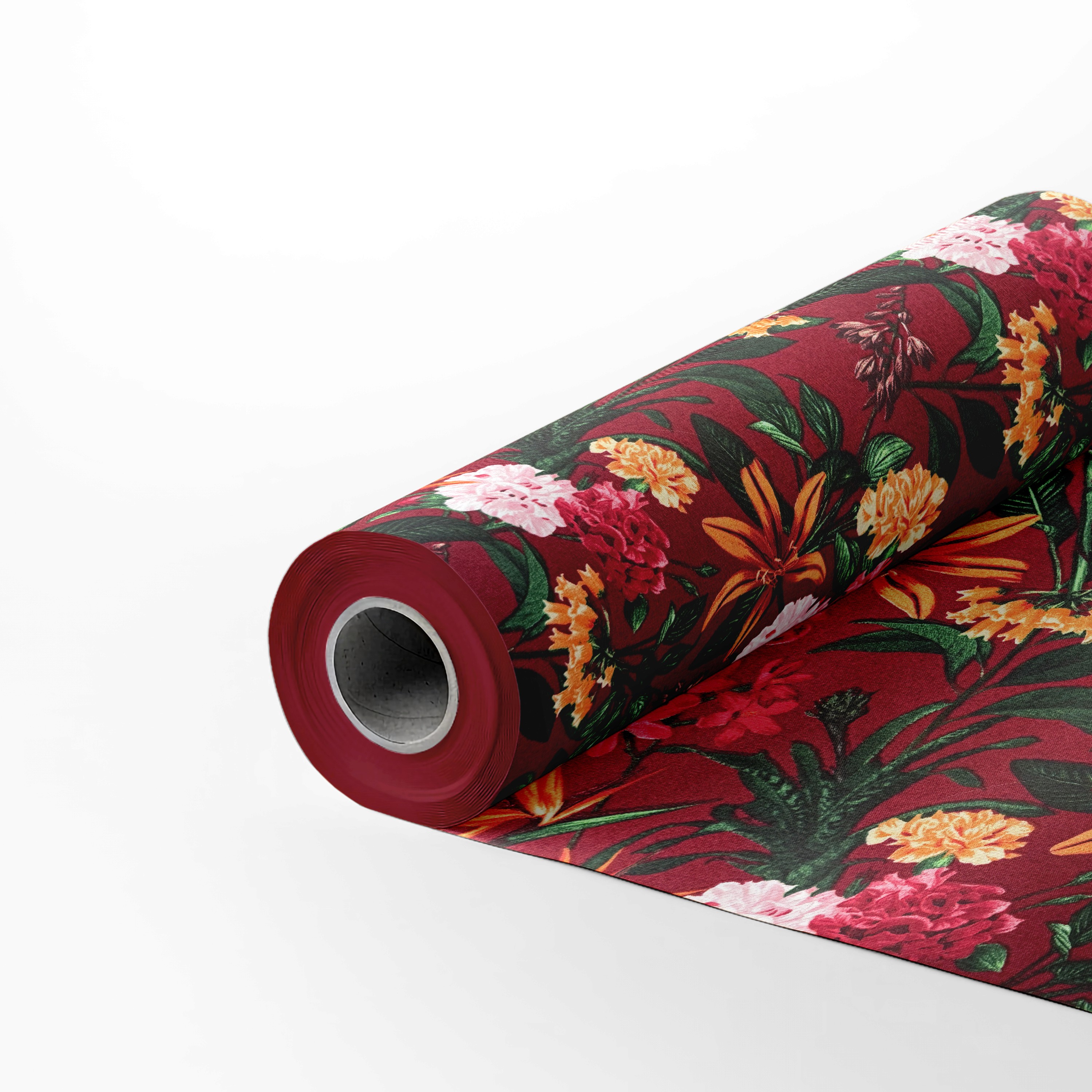 rolo de tecido acquablock tropical vermelho