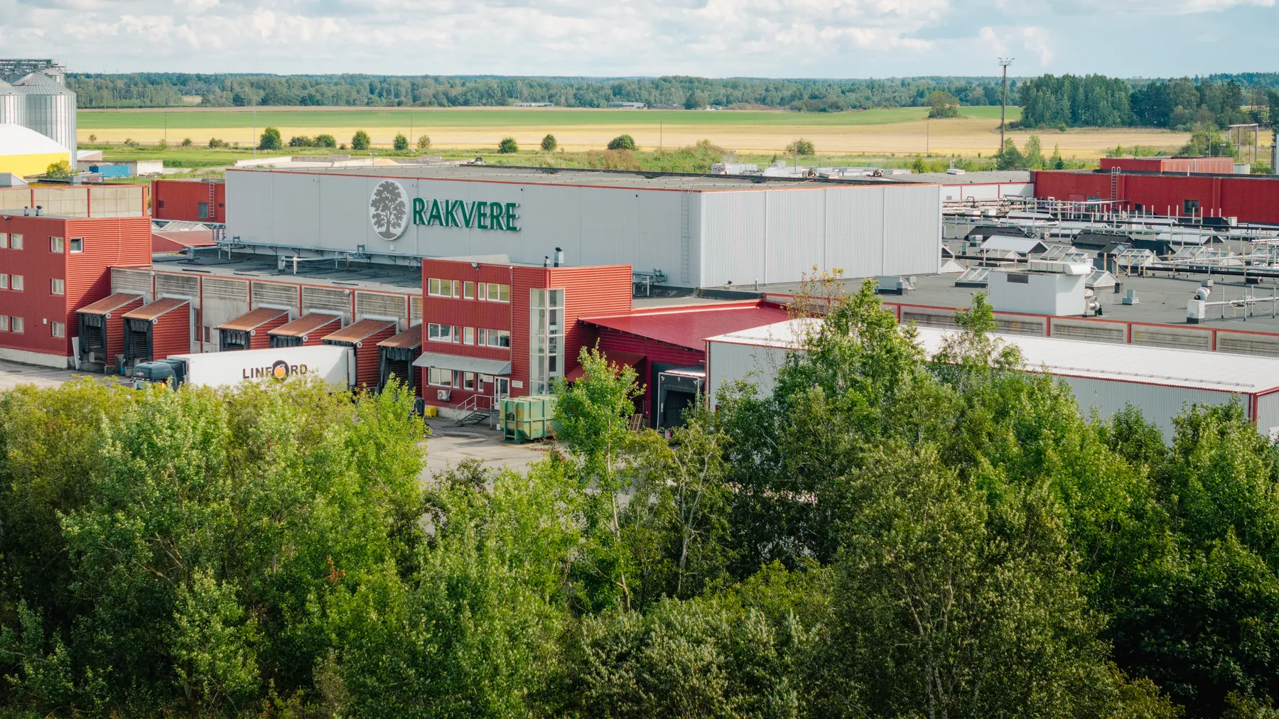 Aerial view of the Rakvere Lihakombinaat