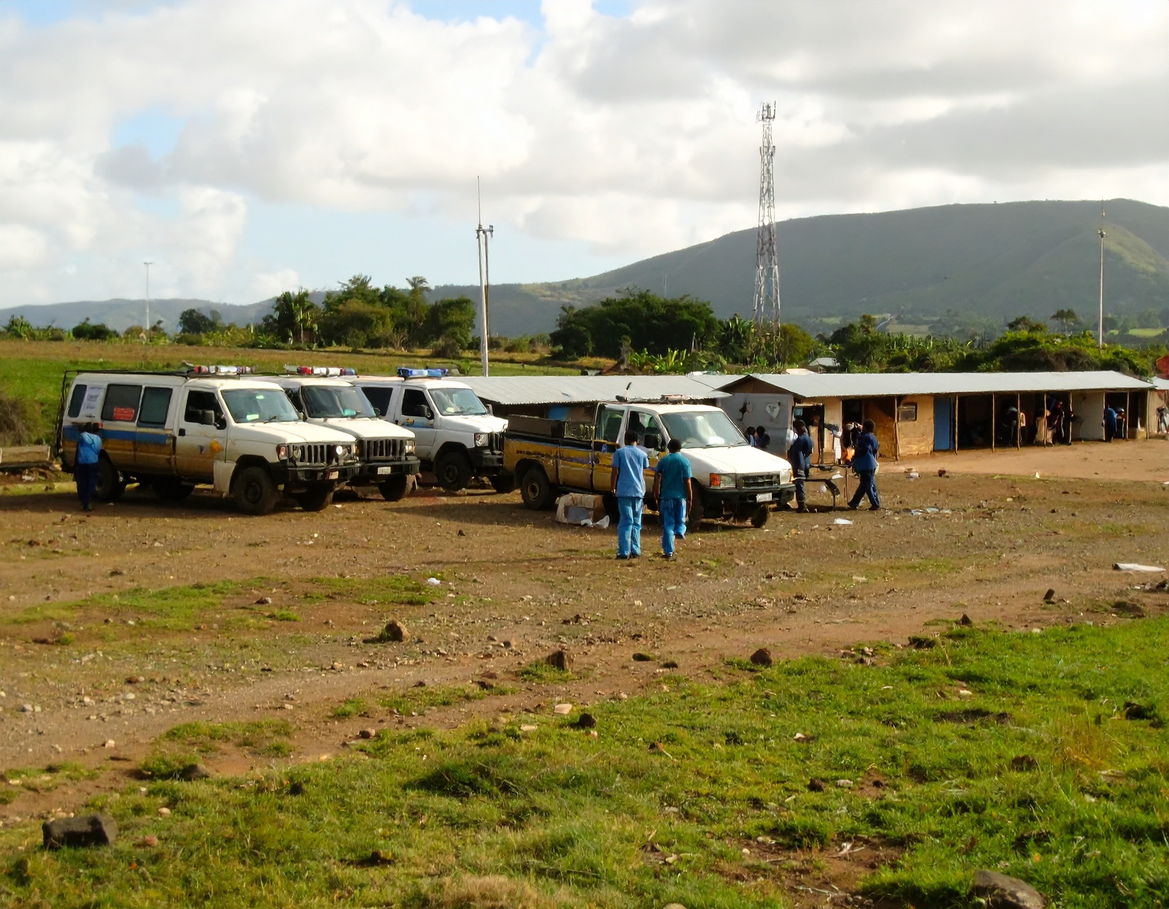 convoy of disaster response vehicles