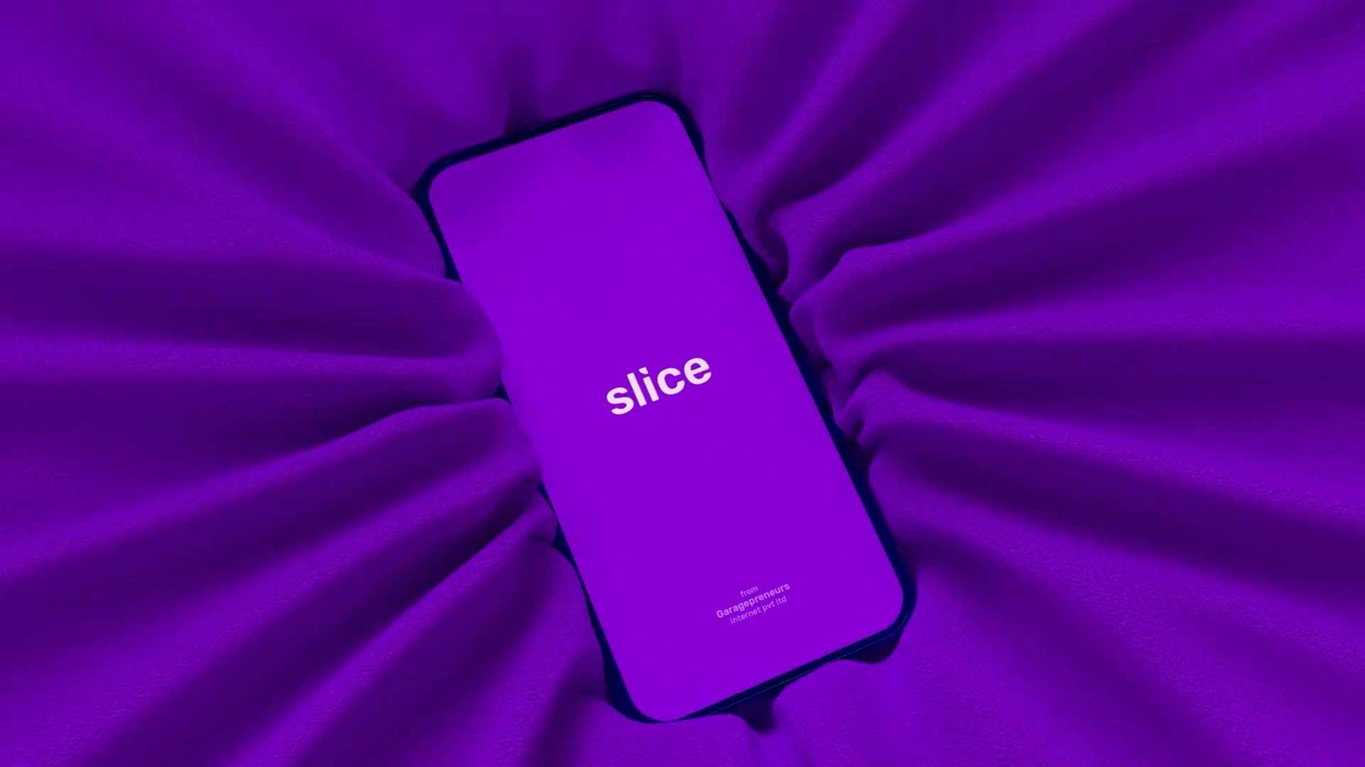 Motion graphics frame from Slice app feature showcase video
