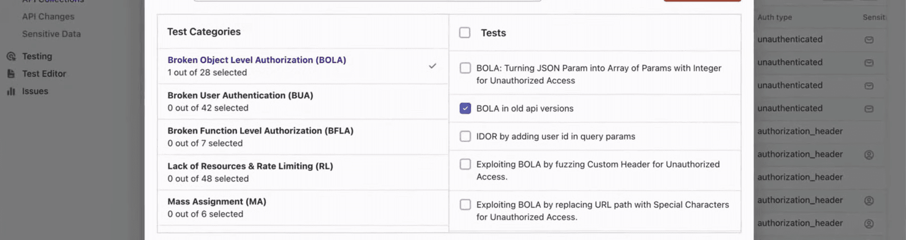 BOLA in old api versions