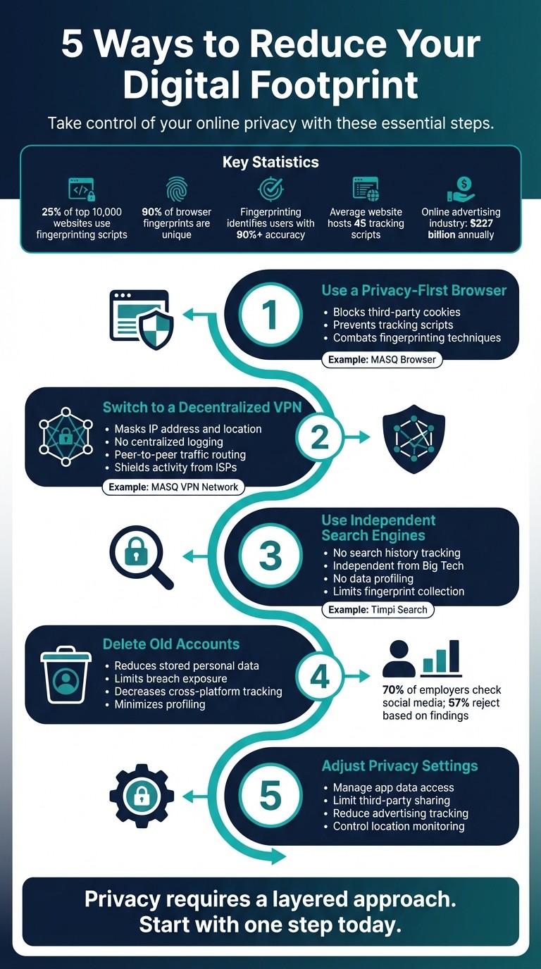 5 Steps to Reduce Your Digital Footprint and Protect Online Privacy