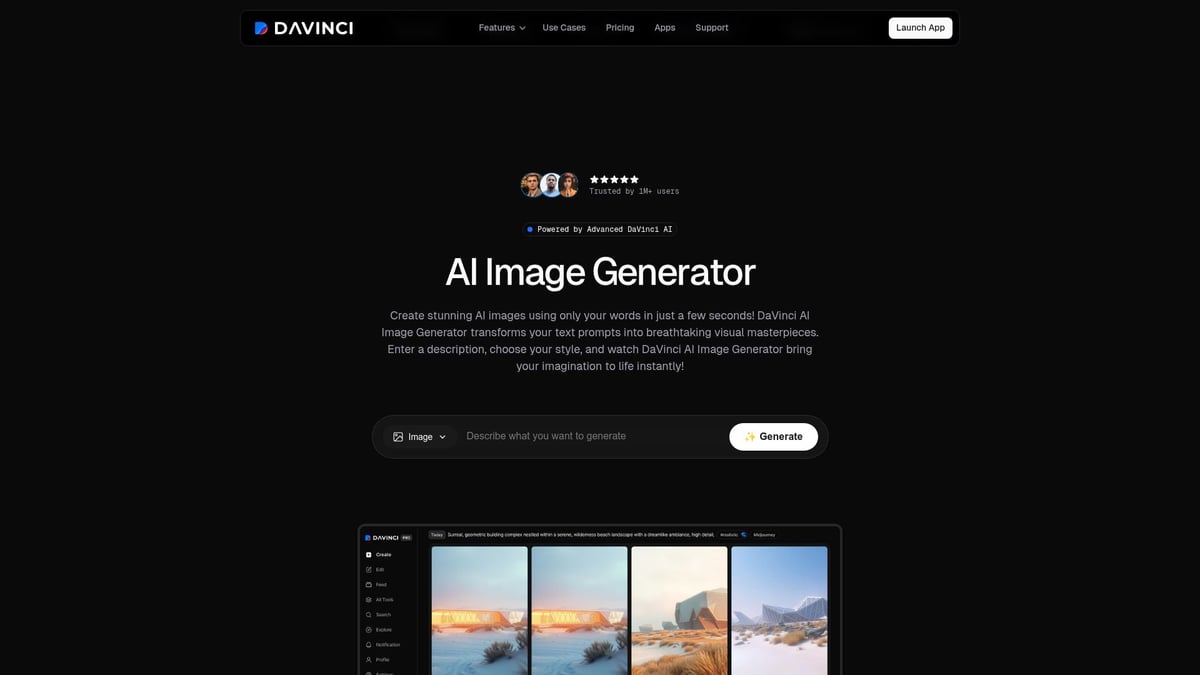 What Ai Can Generate Images: A Comprehensive Guide 2025 - DaVinci AI: All-in-One Creative Platform