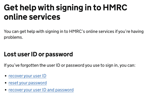 How to recover your HMRC login password