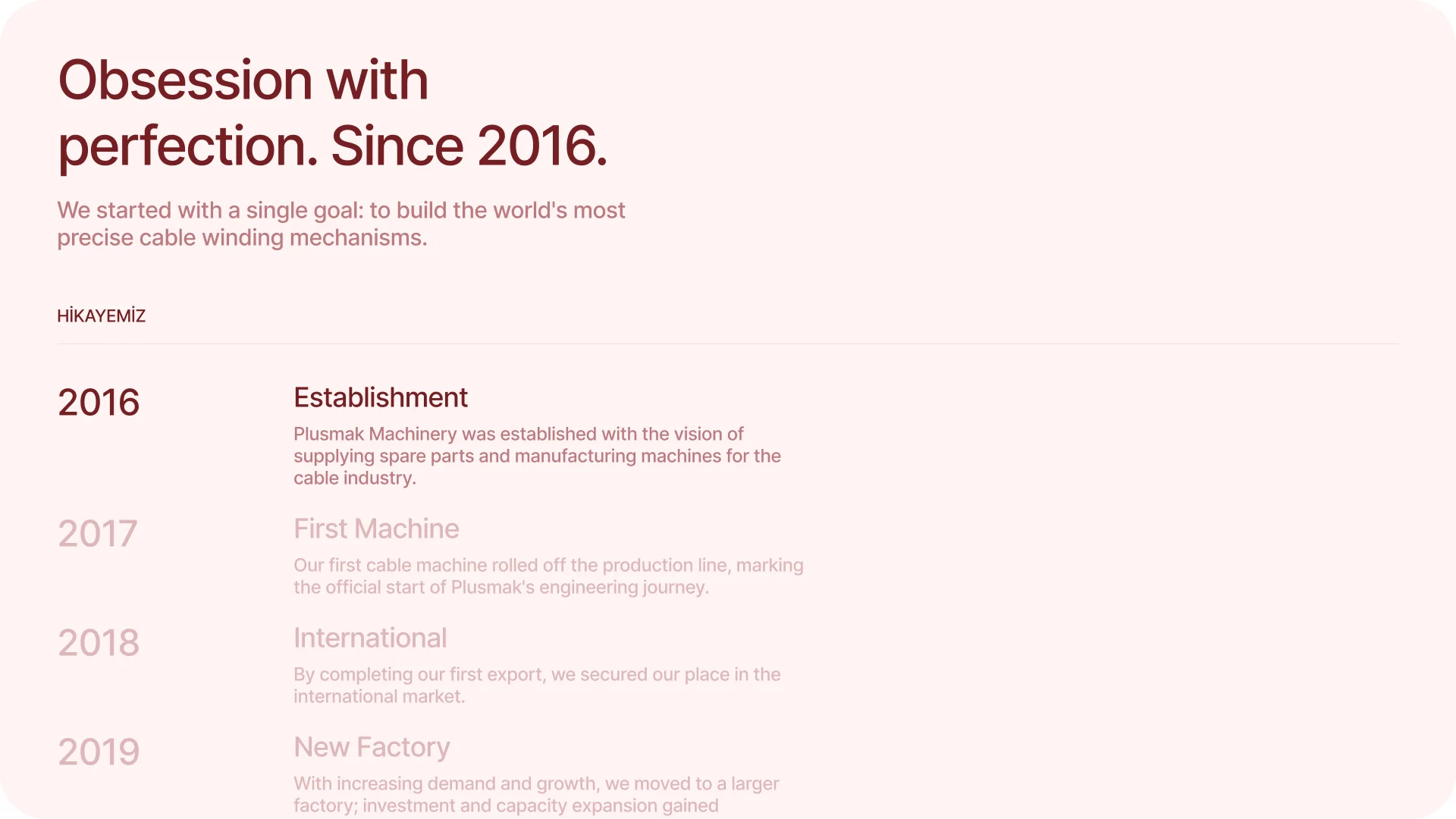 Website mockup history