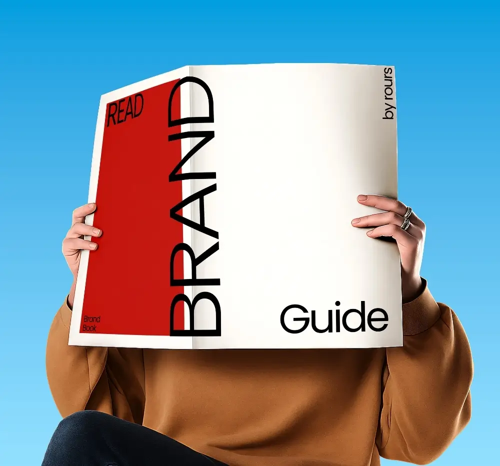 Person liest unseren Brand-Guide