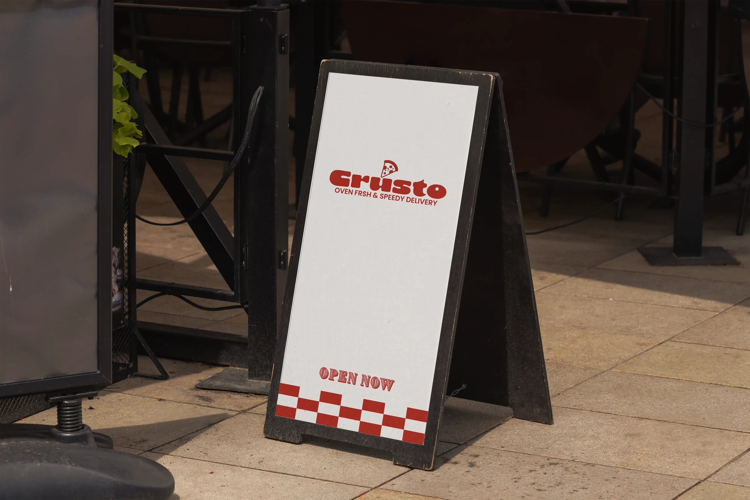 Crusto pavement sign mockup