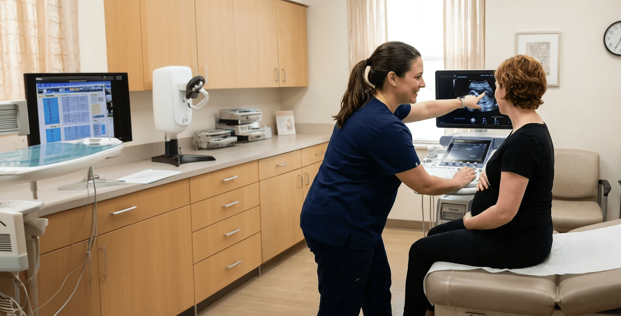 Happy family sitting on a couch, warmly lit by sunlight, smiling and enjoying time together.