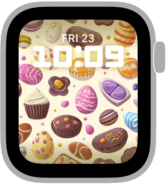 an apple watch face from the easter patterns collection