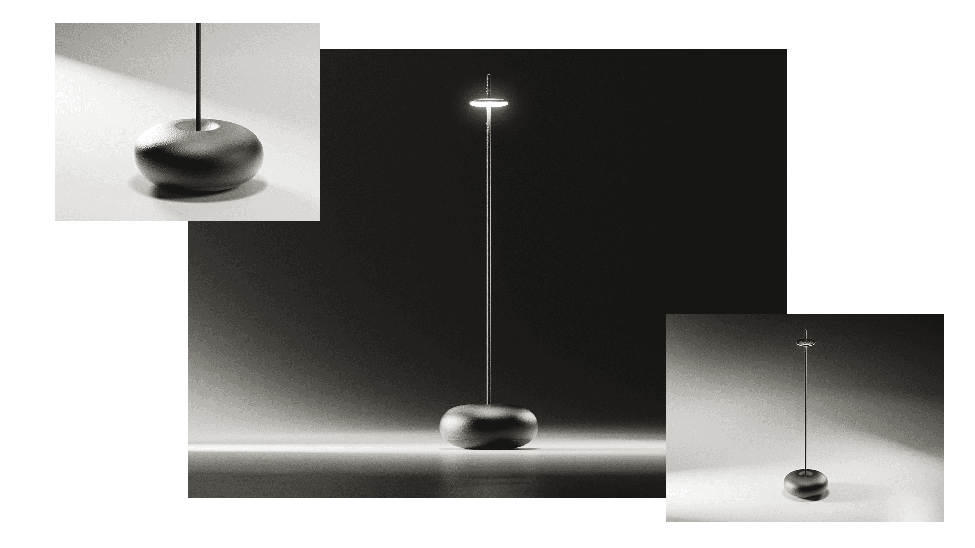 Strata lamp - initial renderings of selected form.