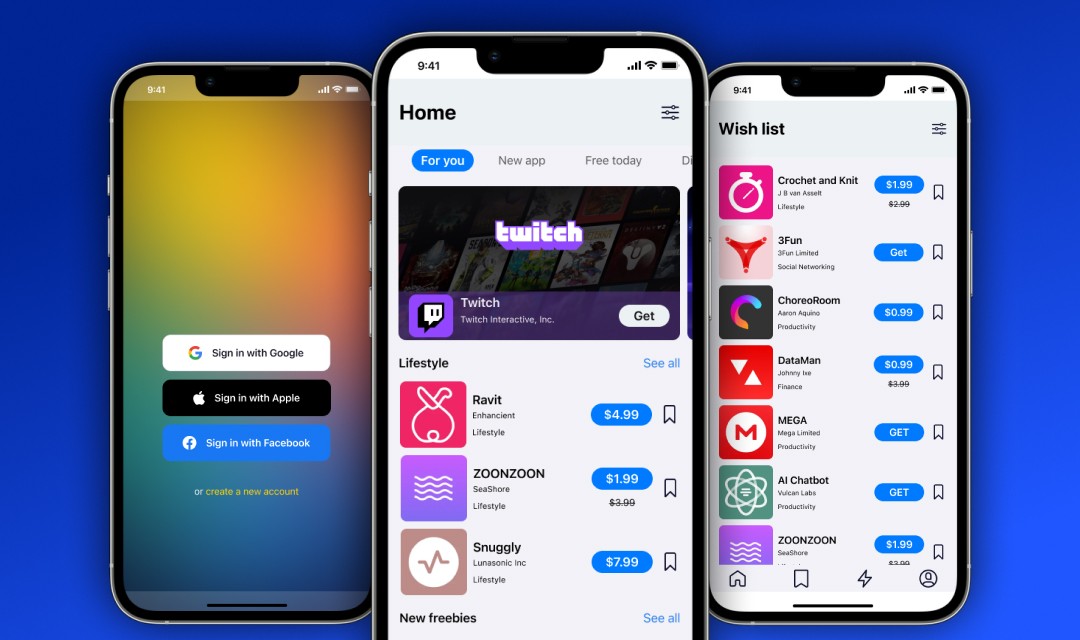 Wish Alerts iOS mobile app design