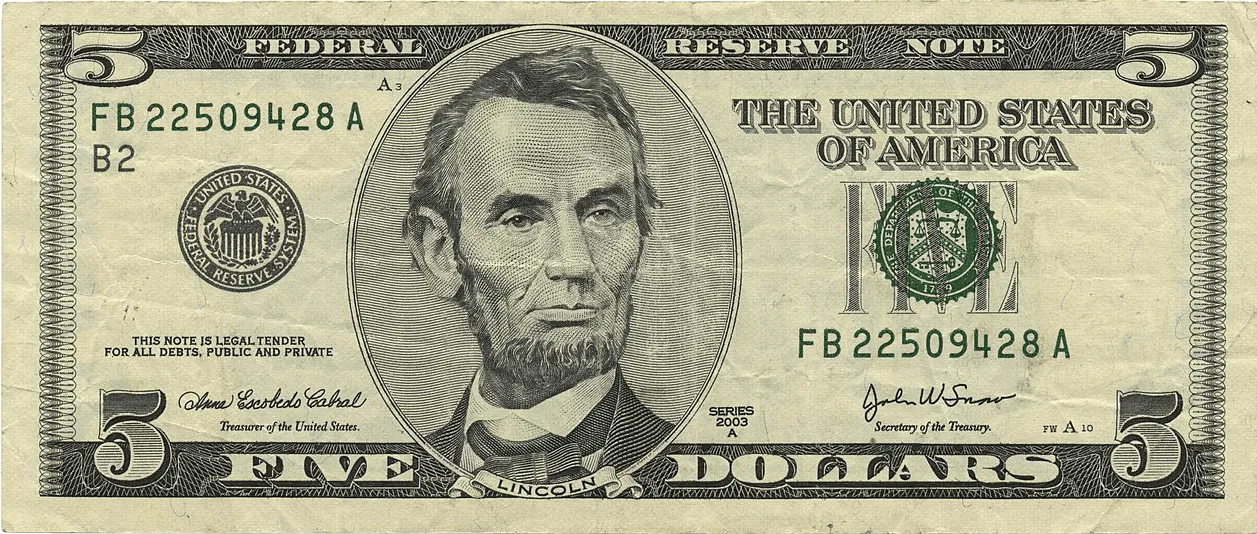 $5 bill image