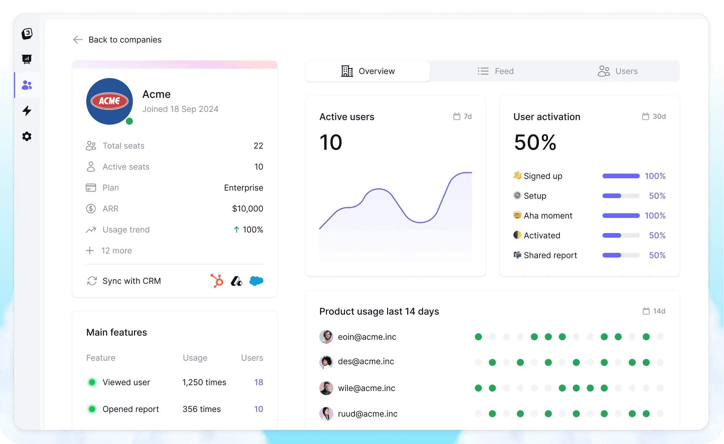 A product screenshot of June