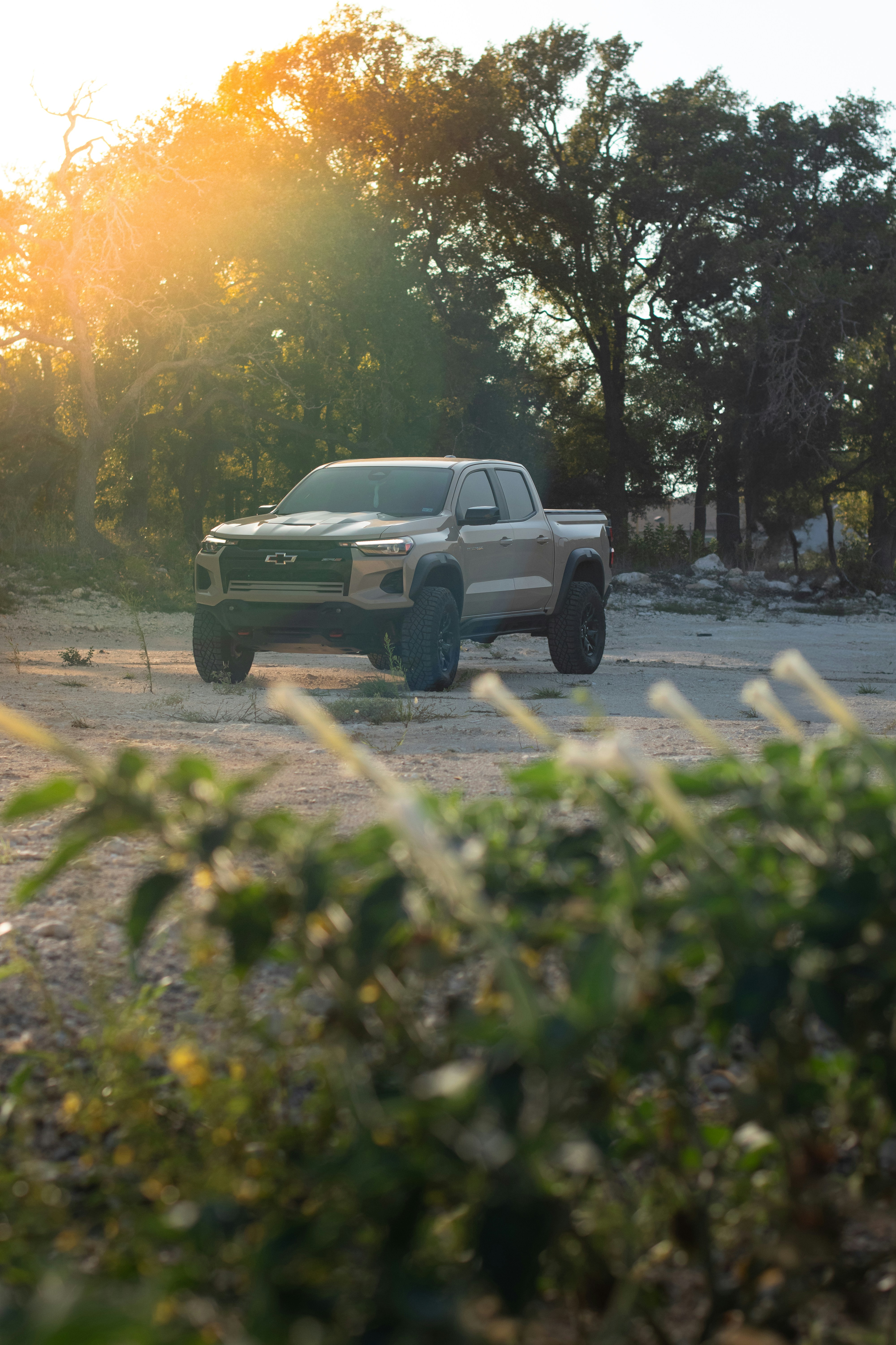 A pickup truck parked in a parking lot