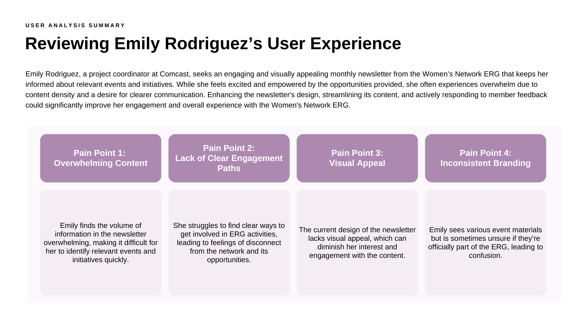 Women's Network User Analysis