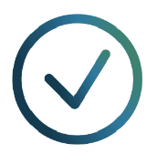 Immagine stilizzata di una spunta per indicare il setup iniziale ottimizzato