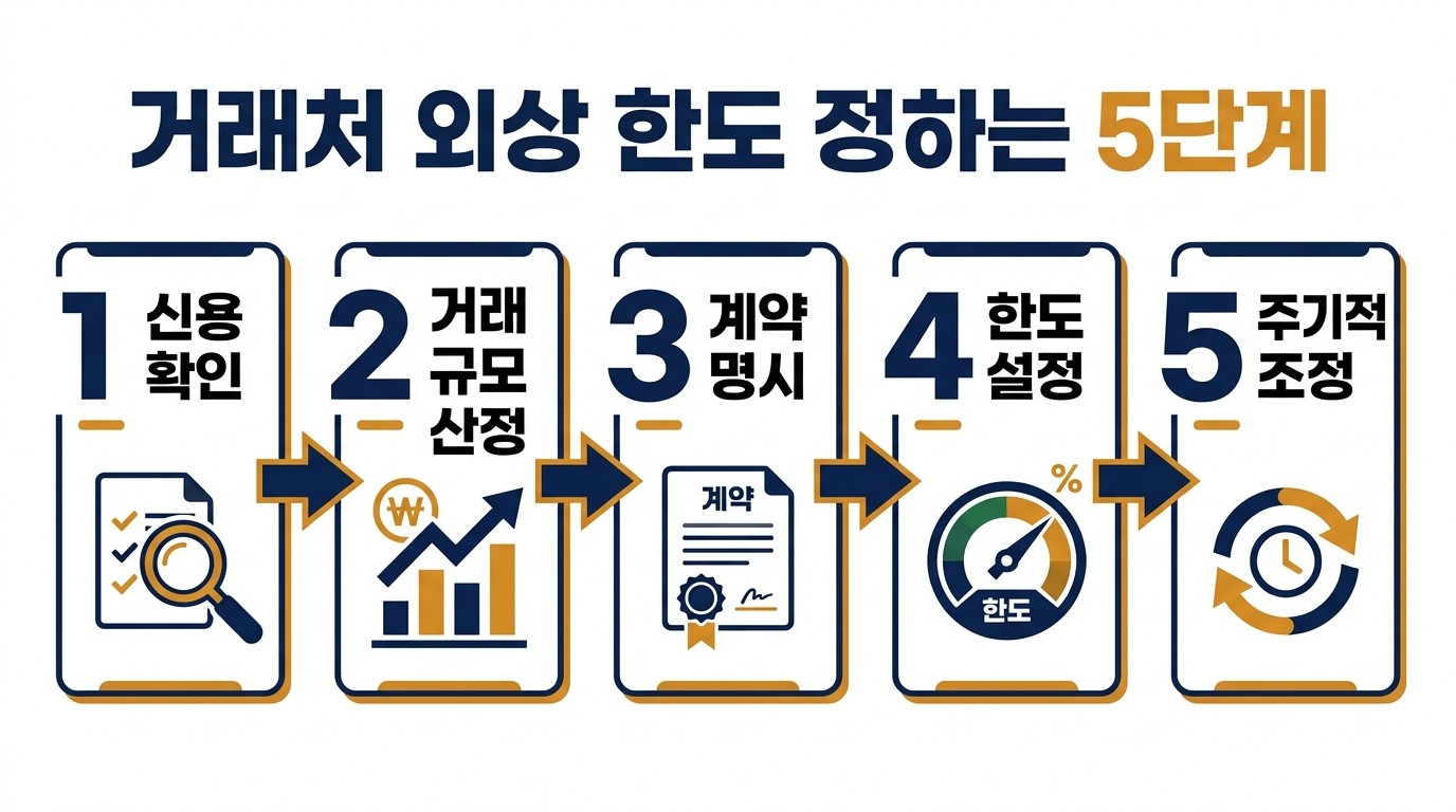 거래처 외상 한도는 어떻게 정하나요?