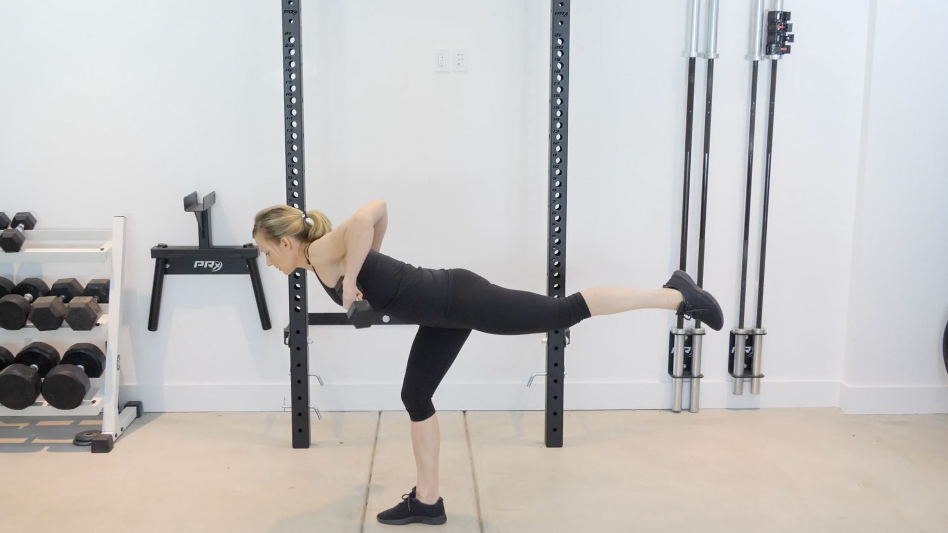 Susan Ohtake performing single leg deadlifts