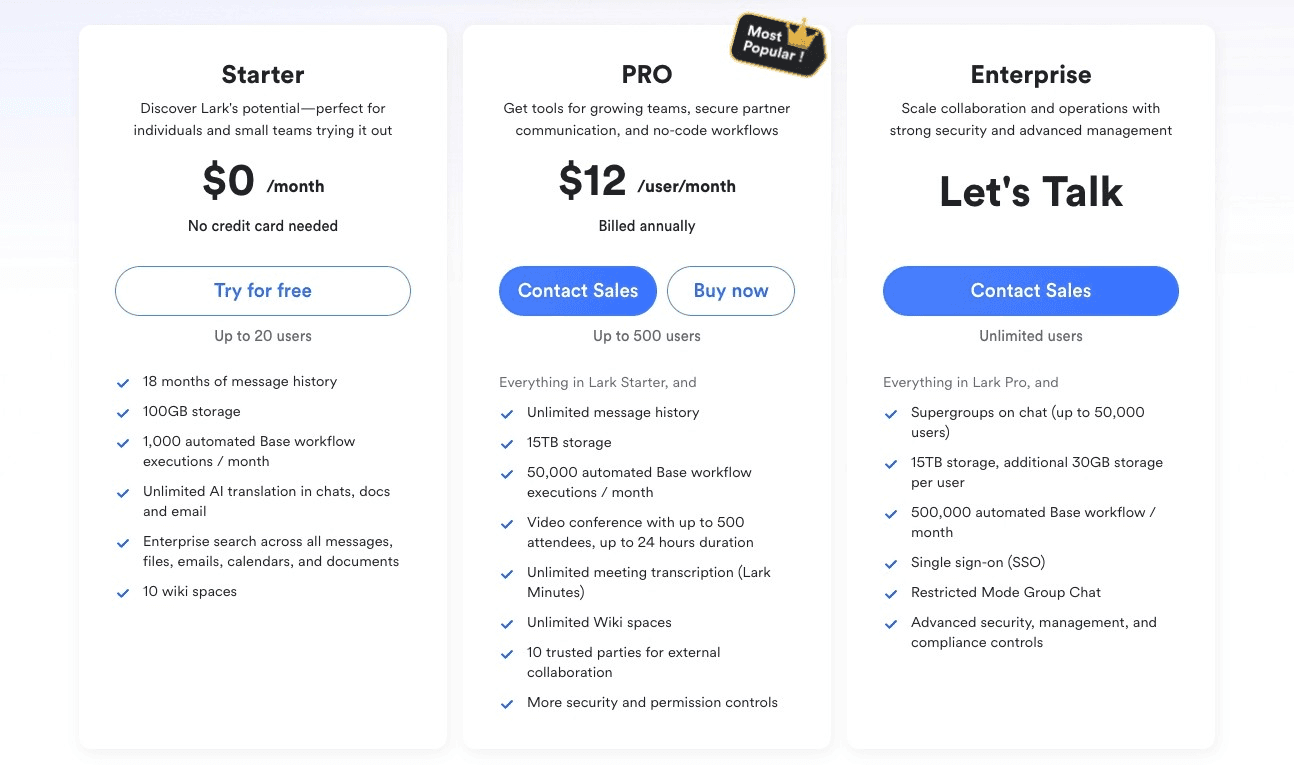 pricing