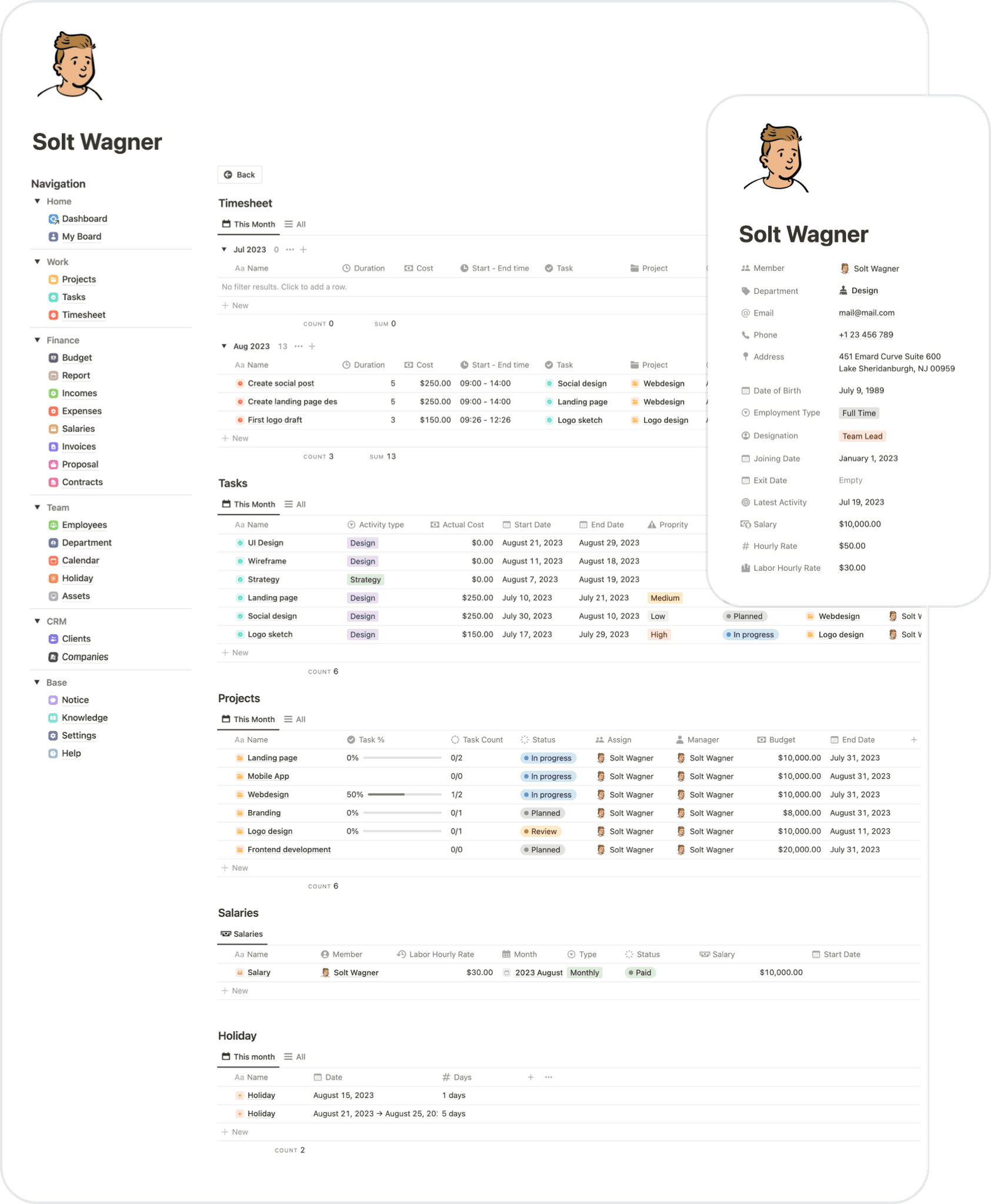 Notion Intranet Business Management Template