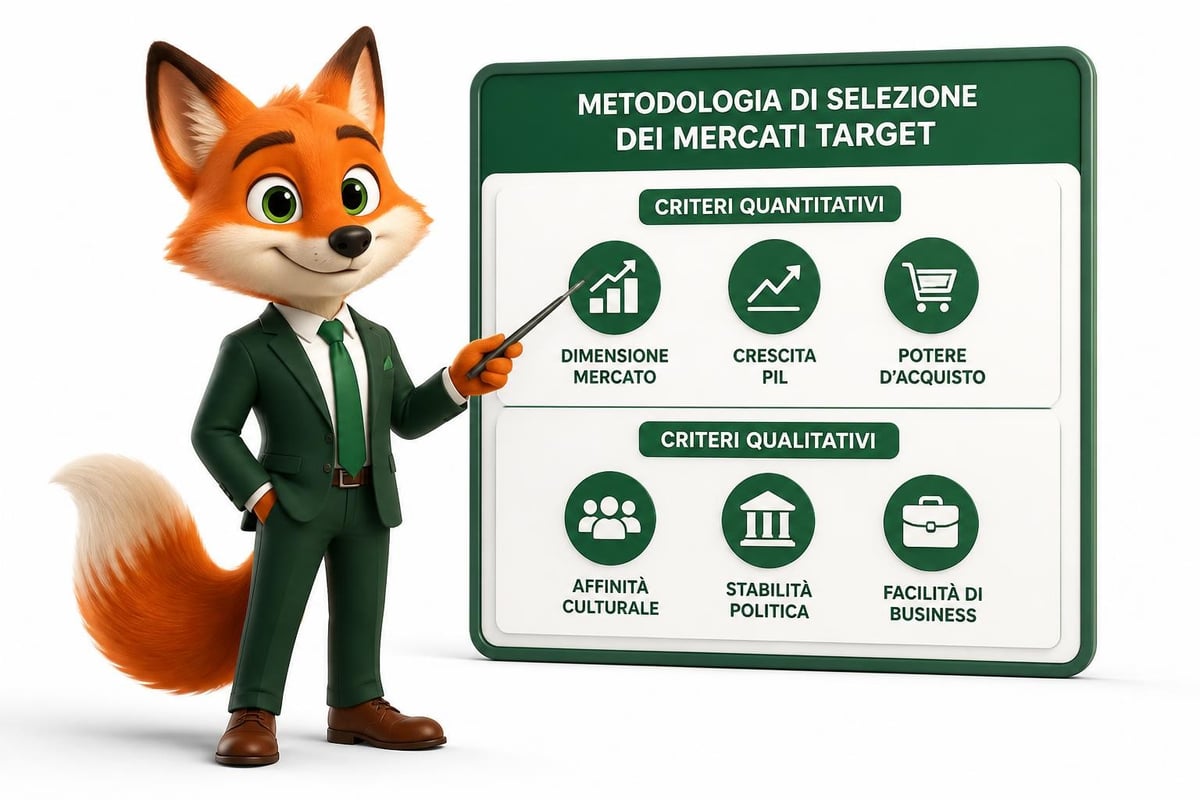 Matrice di valutazione mercati esteri