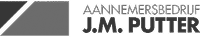 Logo aannemersbedrijf J.M. Putter met grafisch logo en tekst.