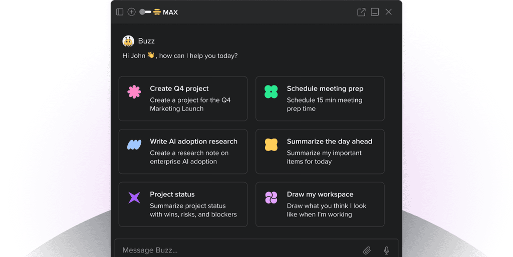 Buzz chat and projects